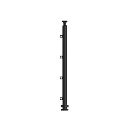 Hliníkový stĺpik HR 40mm 90/4 horné kotvenie na skrutky Black